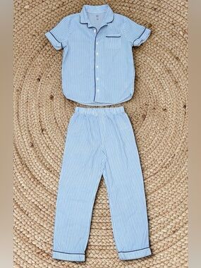 GAP Kids Boys Youth Coastal Pinstripe Pajama Set Size 10